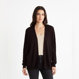 Curlbiuty Black Knit Dolman Sleeve Cardigan Large